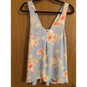 Blue Flower Tank
